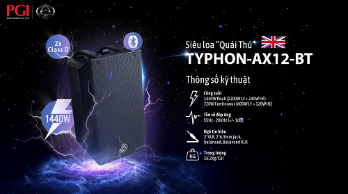 Siêu loa “quái thú” Wharfedale Typhon-AX12-BT chào sân với ưu đãi khủng