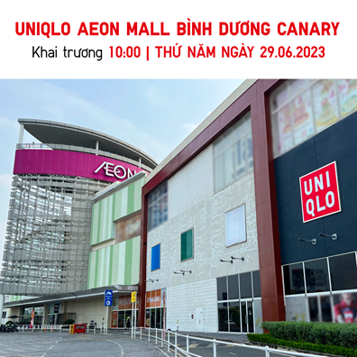 UNIQLO công bố khai trương cửa hàng tại Aeon Mall Bình Dương vào ngày 29/6 tới đây