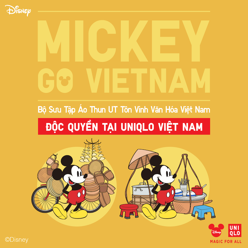 Tôn vinh văn hóa Việt Nam, Uniqlo ra mắt bộ sưu tập độc quyền UT MICKEY GO VIETNAM