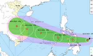 Bão Kalmaegi liên tục đổi hướng, có thể mạnh cấp 14 khi vào Biển Đông